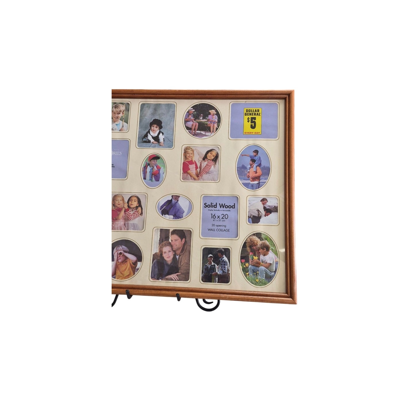 Vintage Solid Wood 16x20 Photo Collage Frame With 20 Openings By Magee Company