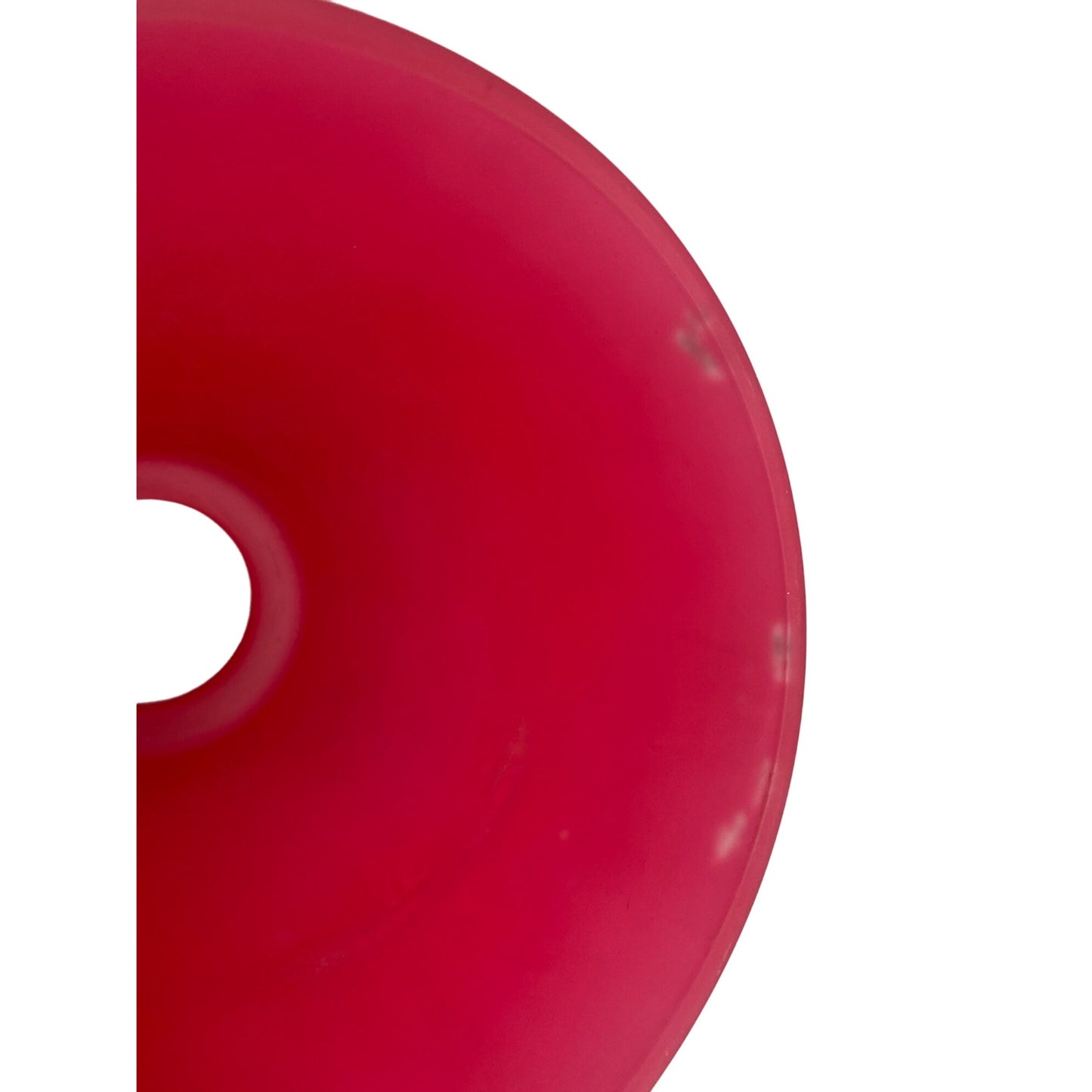 Set Of 3 Red Frosted Glass Pendant Light Shades