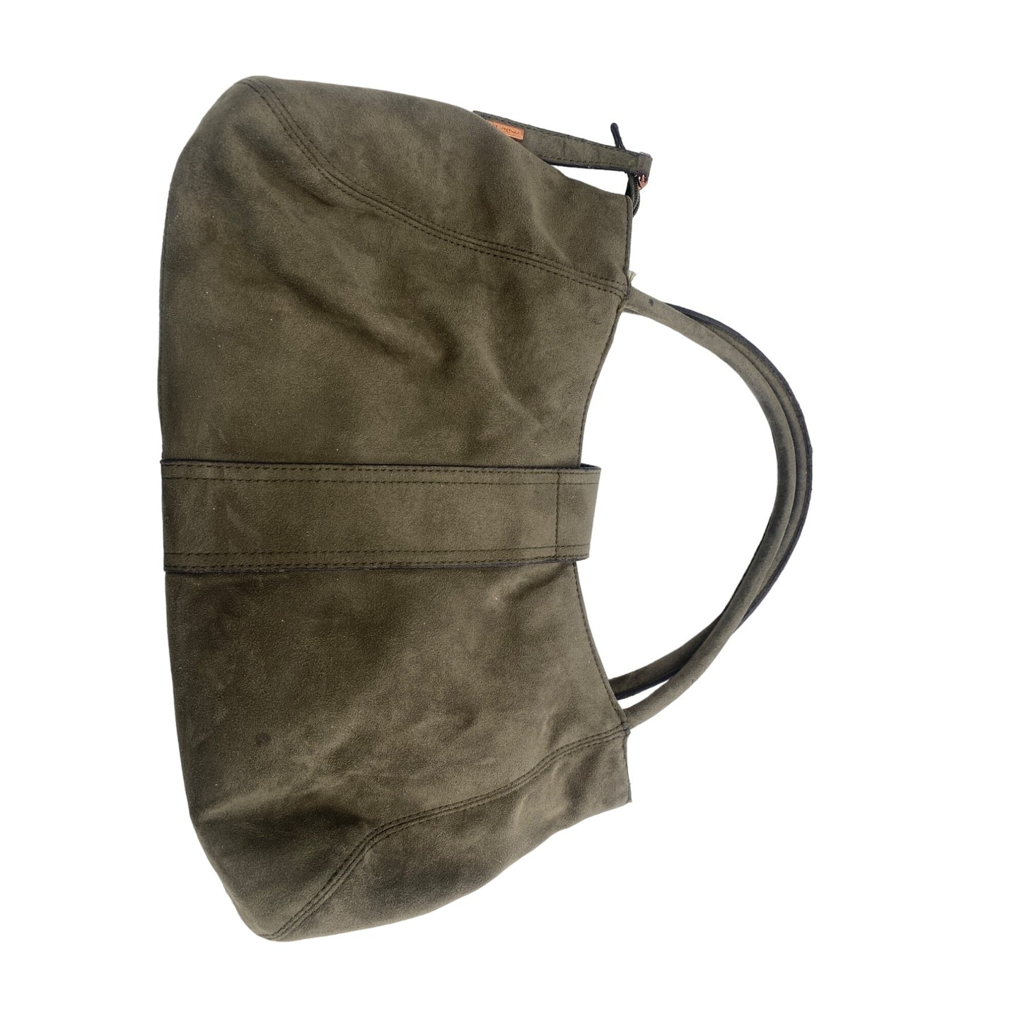 Emilie M. Olive Green Handbag With Dual Handles & Inner Zipper Pocket