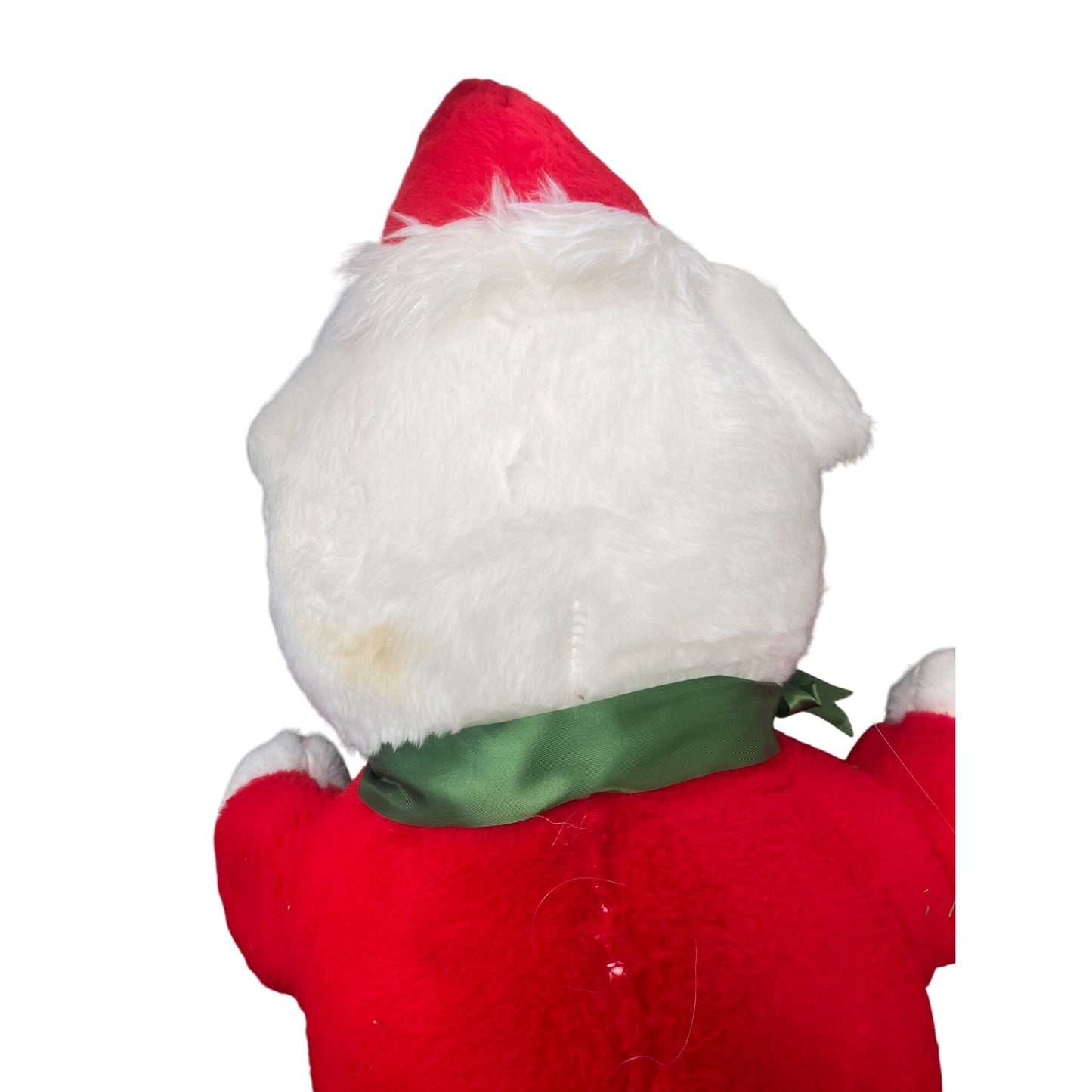 Vintage Giant Santa Bear Plush Toy With Red Suit & Hat