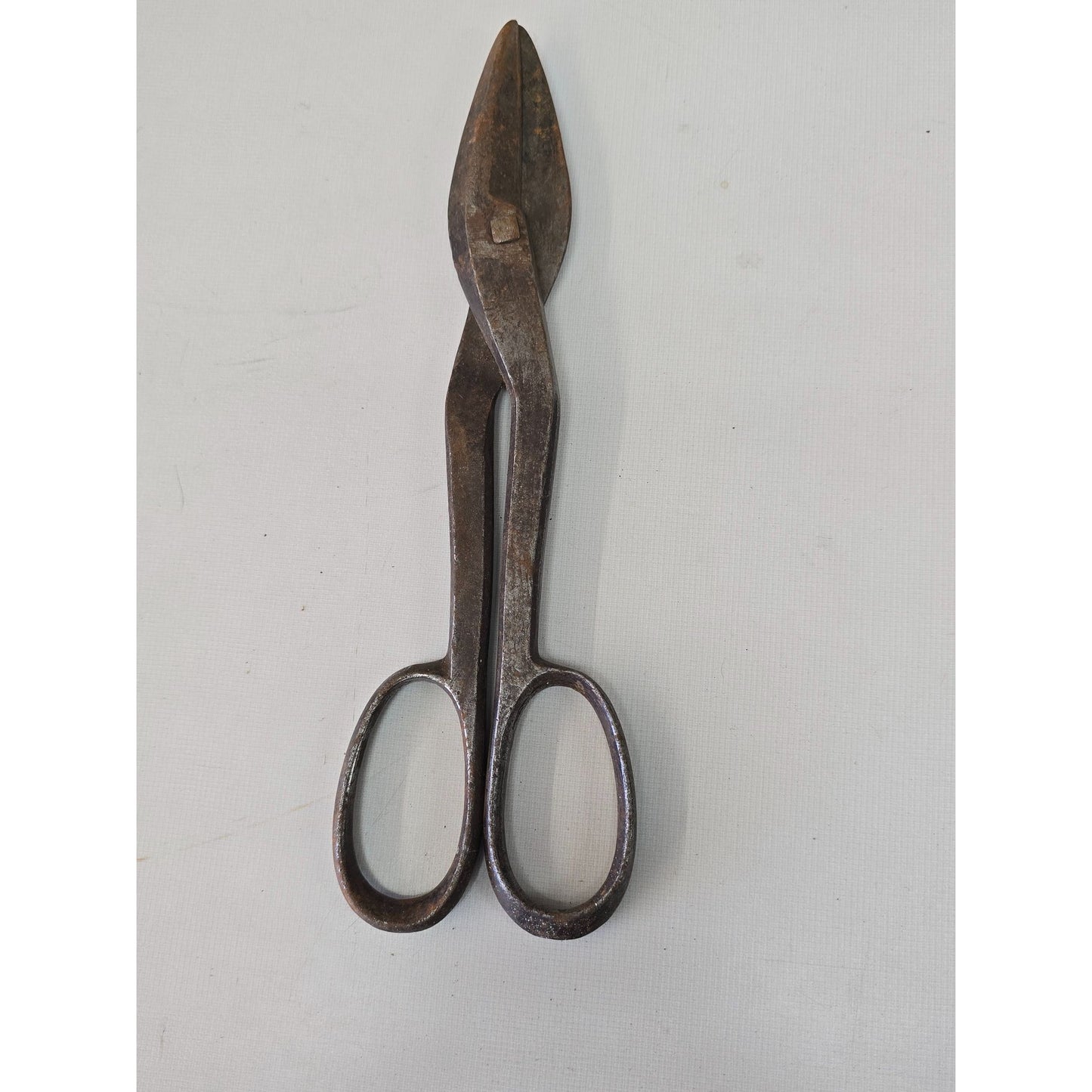 Antique Metal Tin Snips Shears Scissors 12" Vintage Industrial Tool
