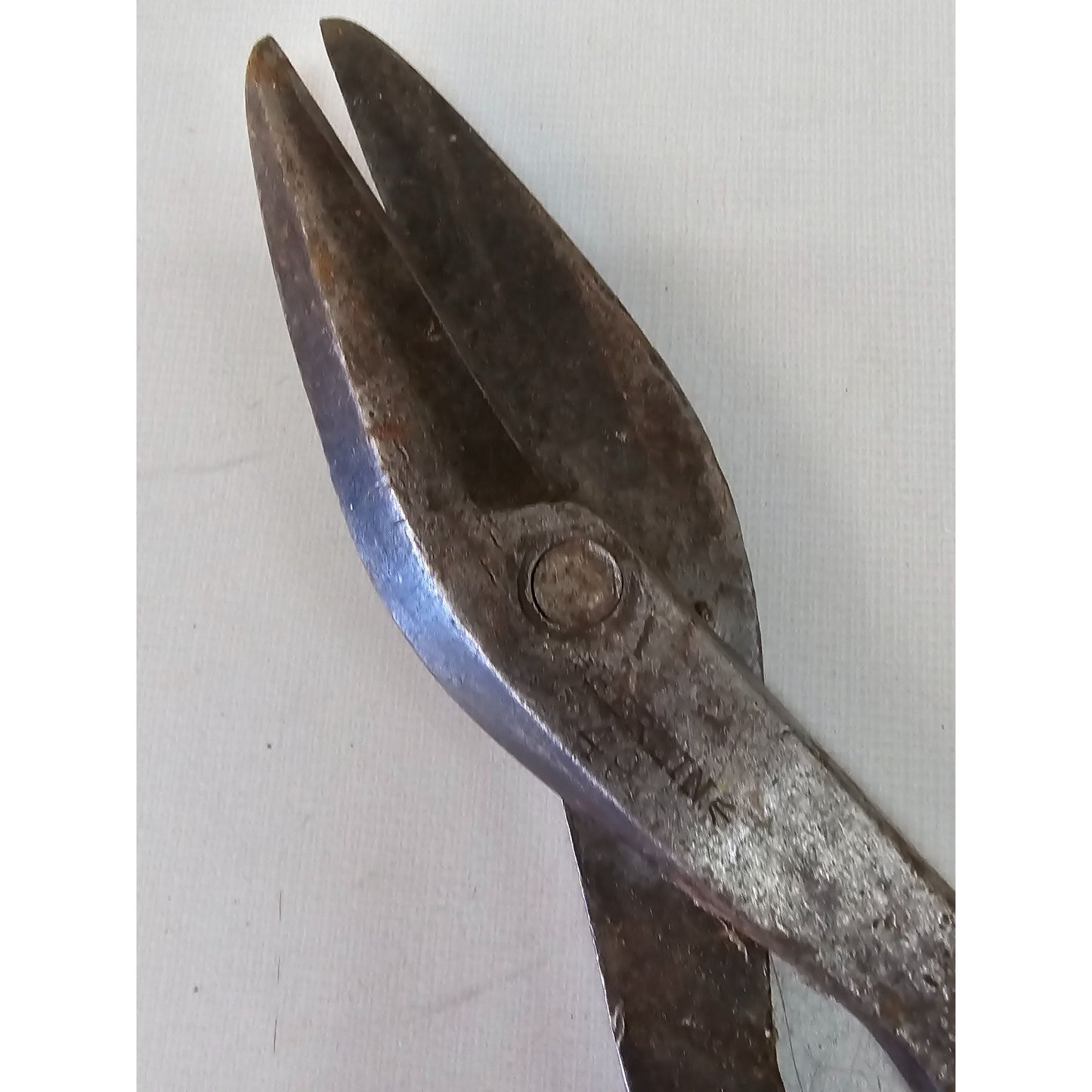 Antique Metal Tin Snips Shears Scissors 12" Vintage Industrial Tool