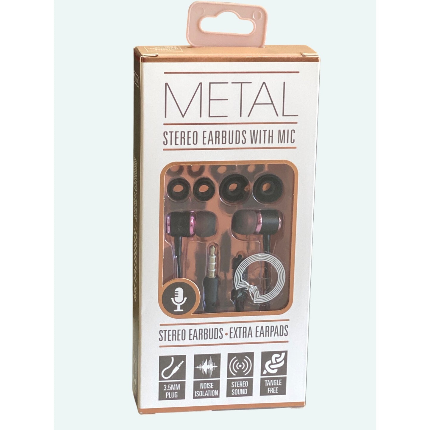 Sentry Metal Stereo Earbuds With Mic & Extra Earpads