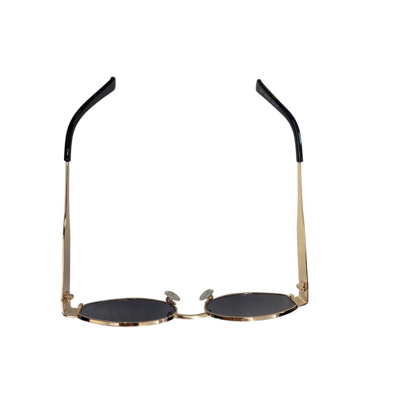 EBJDE Gold & Black Oval Sunglasses With Dark Lenses For Men & Women