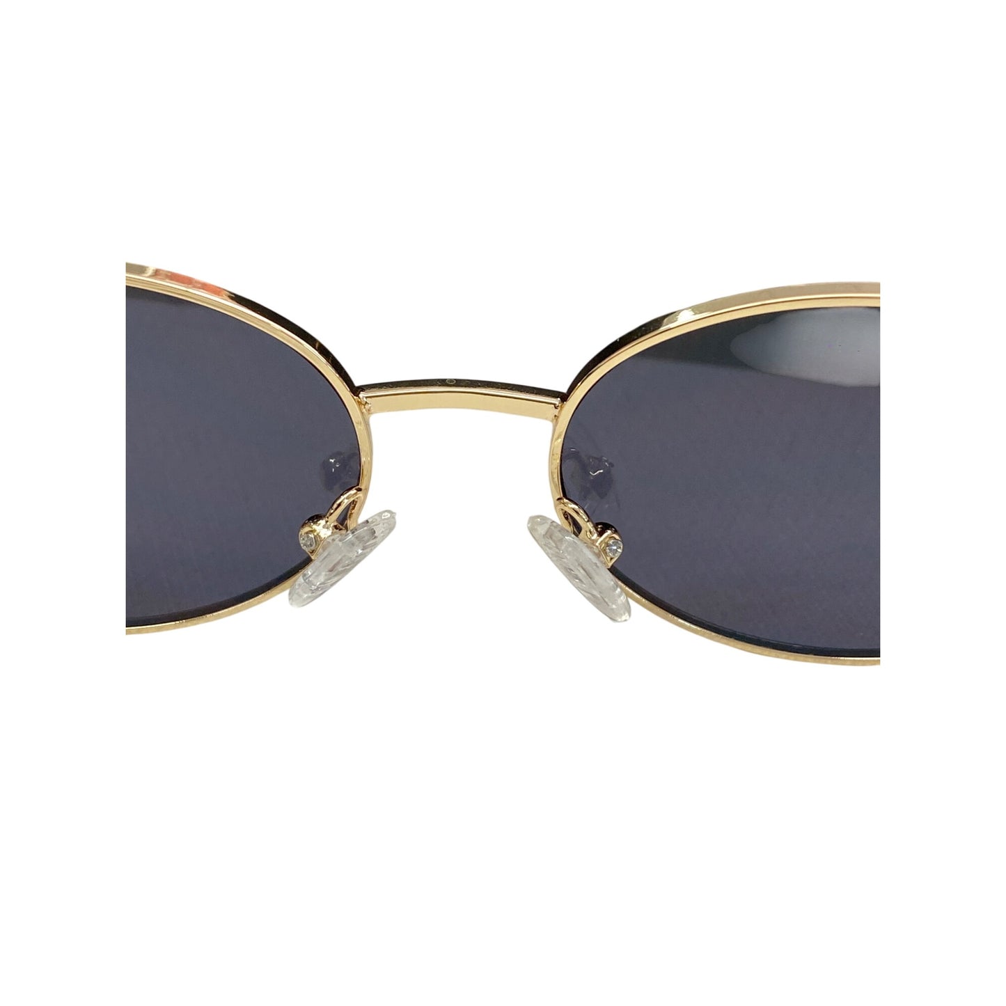 EBJDE Gold & Black Oval Sunglasses With Dark Lenses For Men & Women