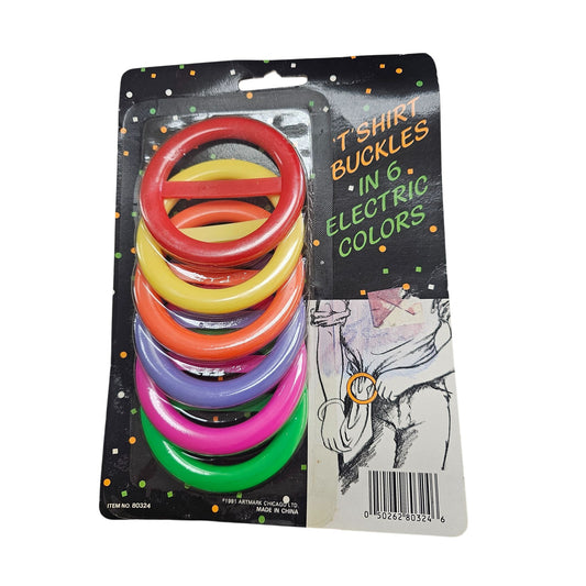 T-Shirt Buckles In 6 Electric Colors By Artmark Chicago 1991