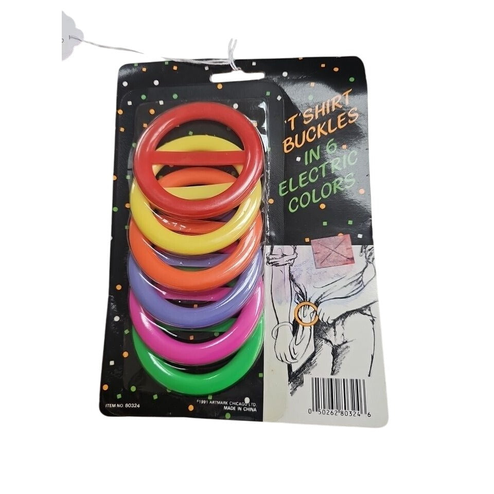 T-Shirt Buckles In 6 Electric Colors By Artmark Chicago 1991