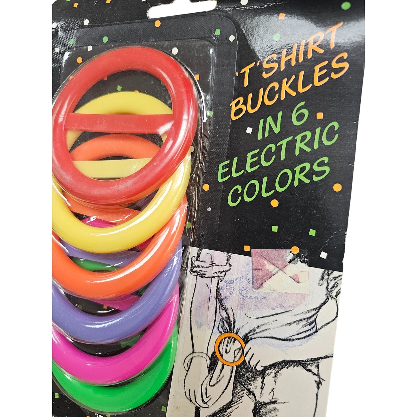 T-Shirt Buckles In 6 Electric Colors By Artmark Chicago 1991