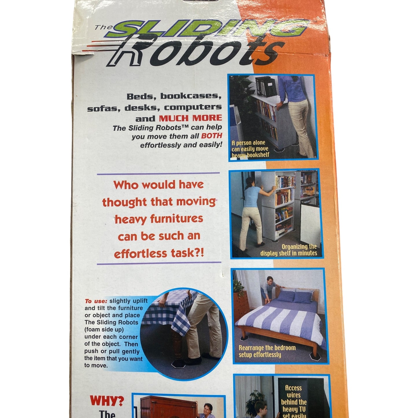 The Sliding Robots 8 Pc Value Pack  Move Heavy Furniture Easily  Home/Office/Studio  Great On Carpets & Floor Tiles