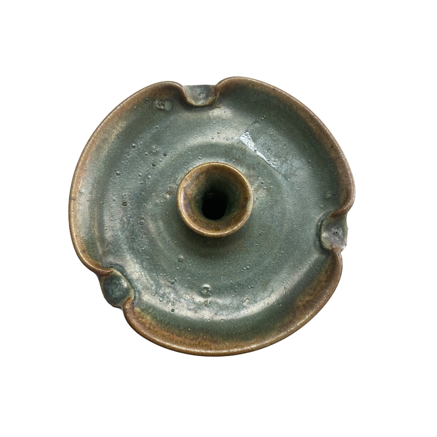 Handcrafted Green Ceramic Vase/Candle