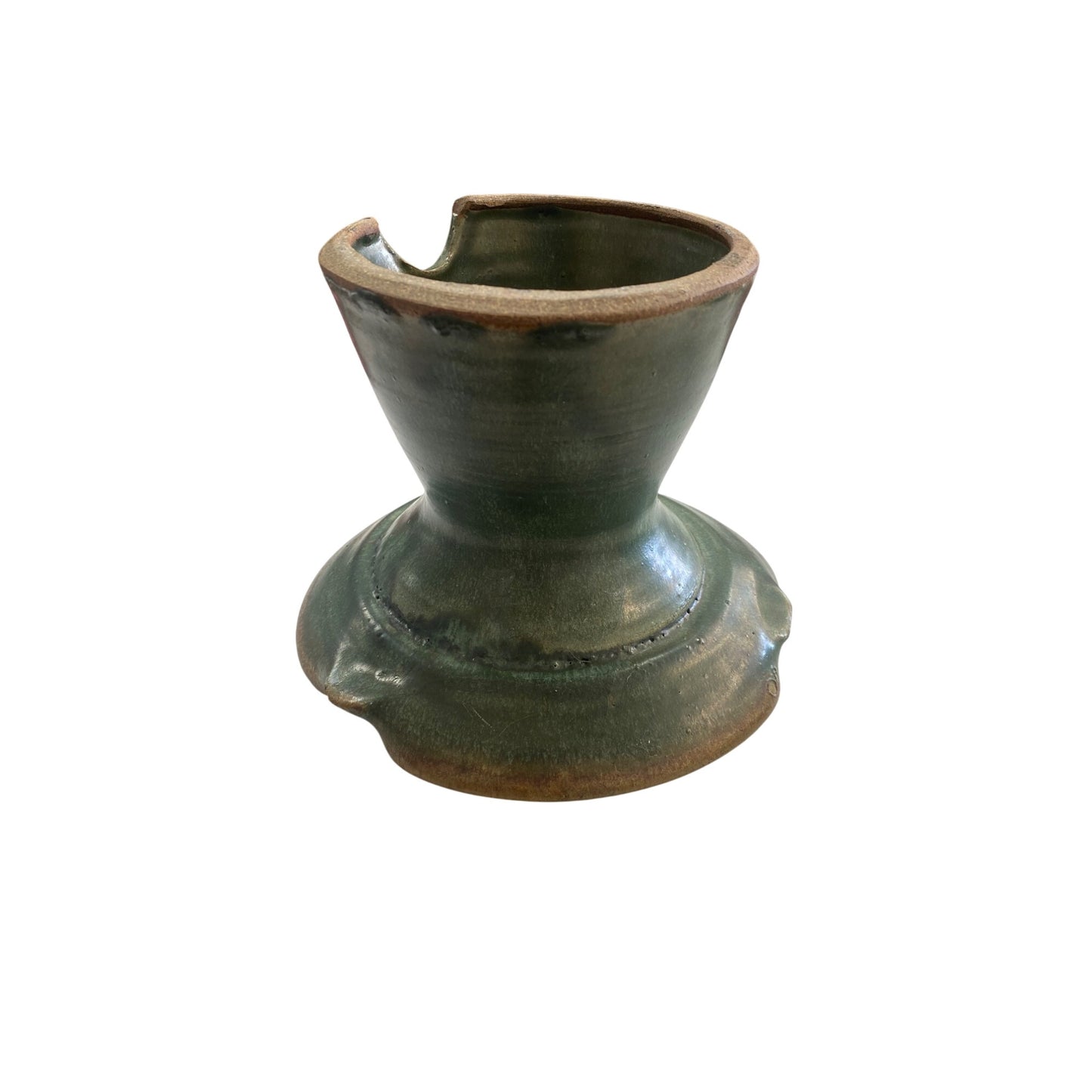 Handcrafted Green Ceramic Vase/Candle
