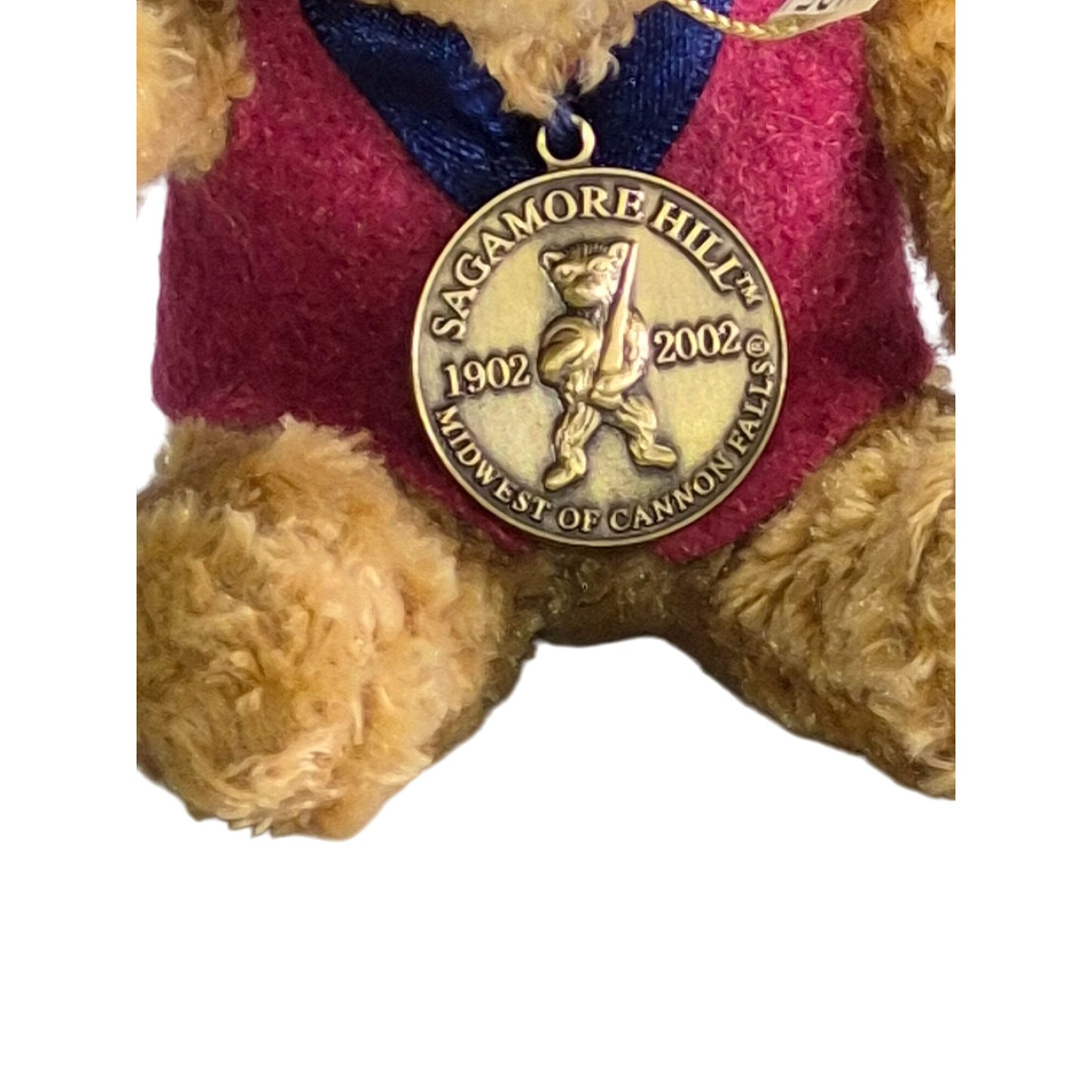 2002 Sagamore Hill 100th Anniversary Bear Ornament Cannon Falls Plush Teddy