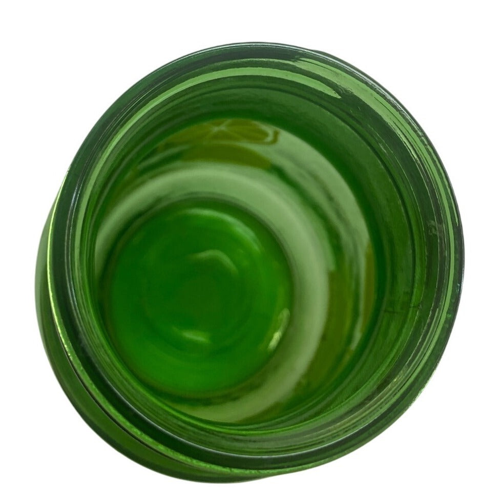 Golden Anniversary Green Glass Jar