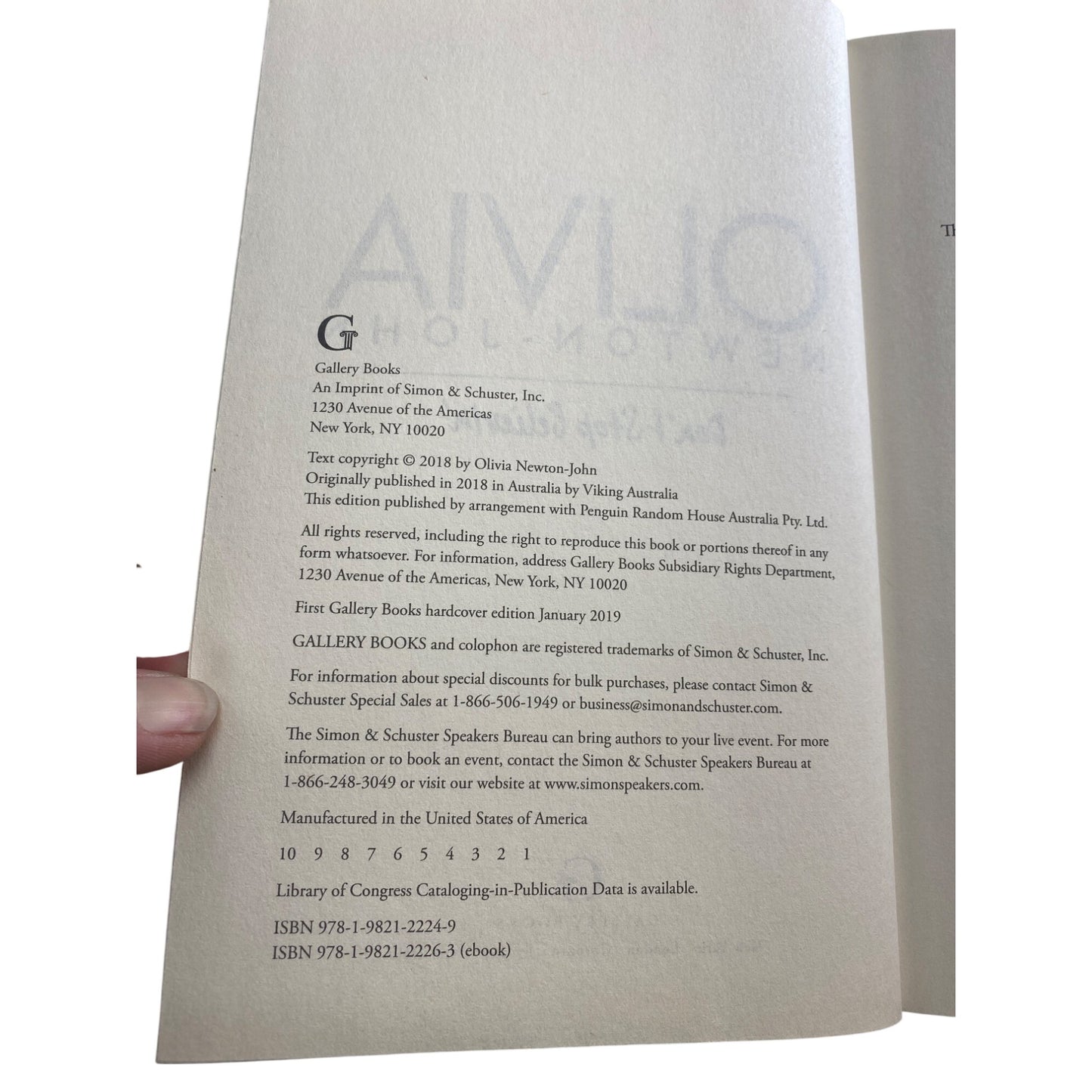 Olivia Newton-John "Dont Stop Believin" Hardcover Copy