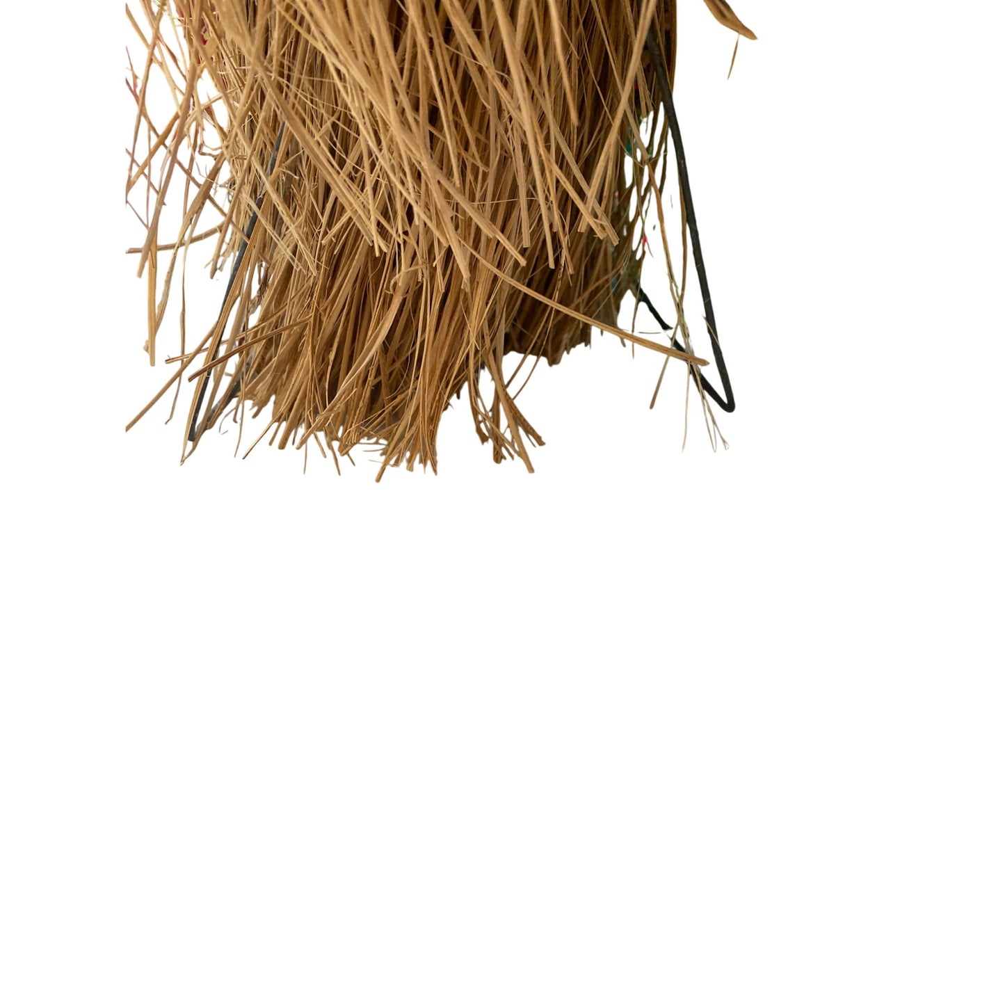 Handcrafted Straw Doll With Floral Dress & Angel Wings