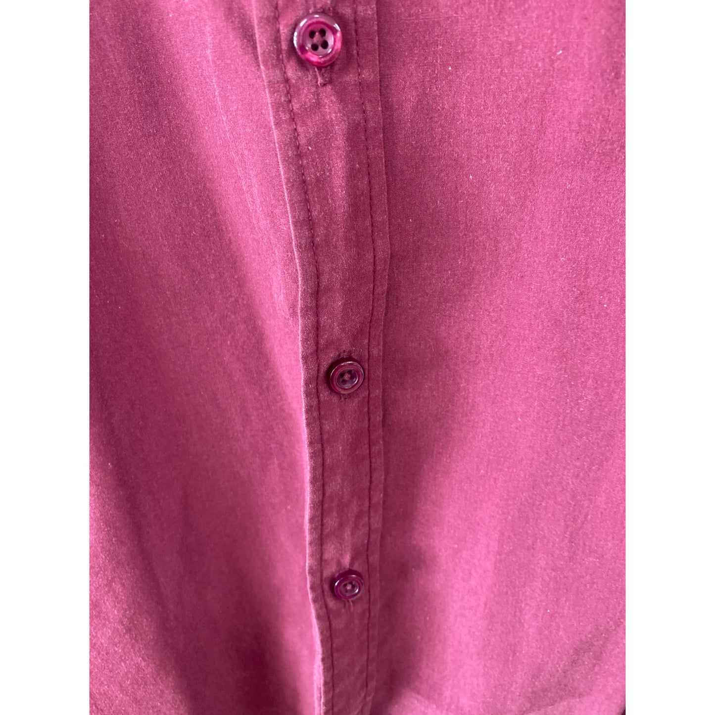 Paul Jones Mens Long-Sleeve Button-Up Shirt XL Cotton Blend Red Casual