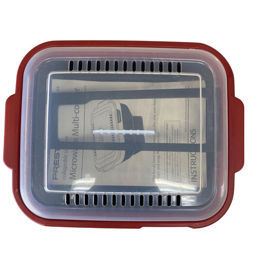 Presto Collapsible Silicone Microwave Multi-Cooker W/Lid & Insert For Noodles