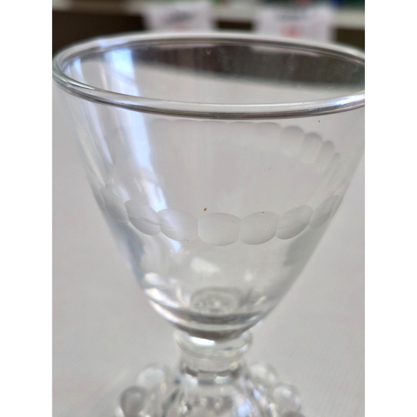 Anchor Hocking Berwick Boopie Etched Glass Pair Vtg