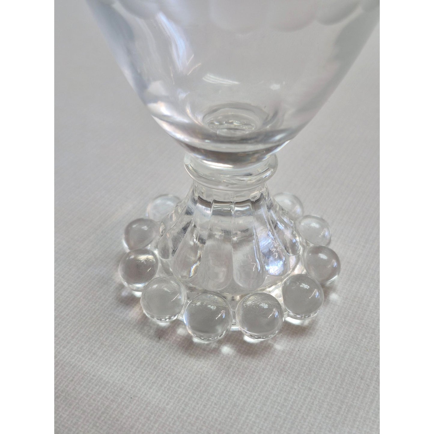 Anchor Hocking Berwick Boopie Etched Glass Pair Vtg