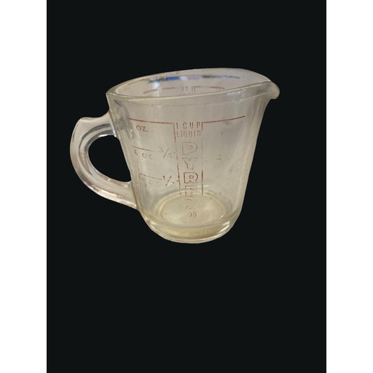 Vintage Pyrex 1-Cup Glass Measuring Cup With Handle & Spout