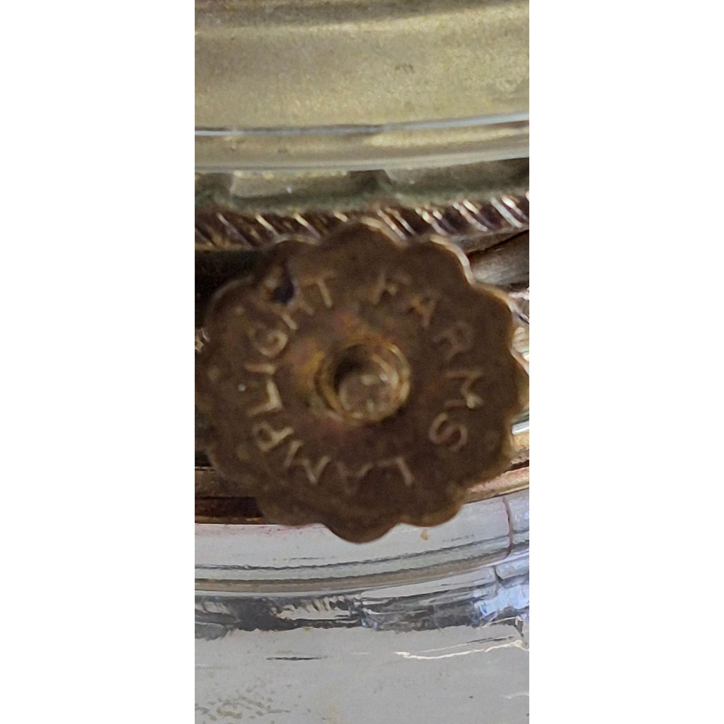 Vintage Clear Glass Oil Lamp Hobnail Base Lamplight Farms Burner