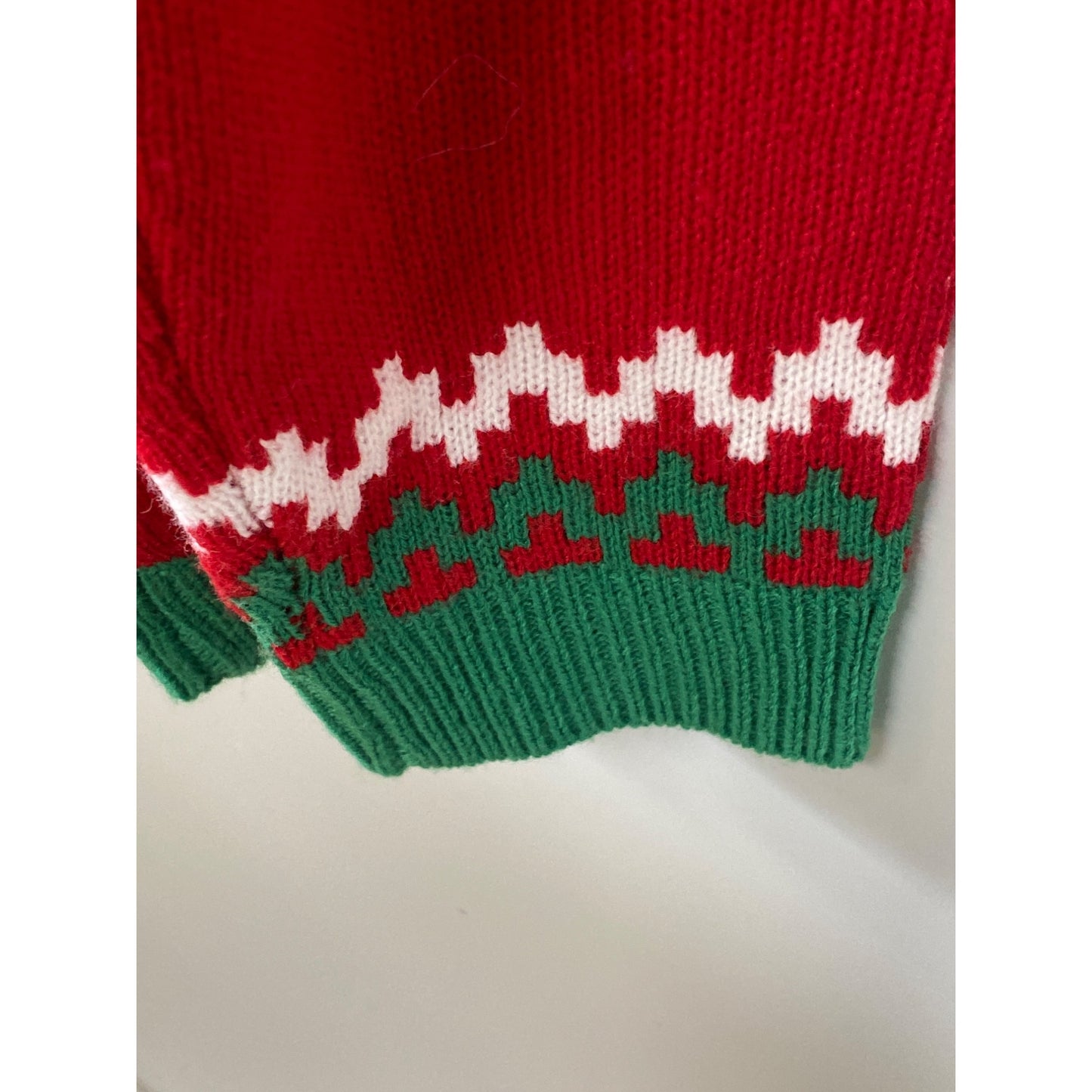 Jolly Sweaters Ugly Christmas Sweater L Red Goats & Snowflakes Design