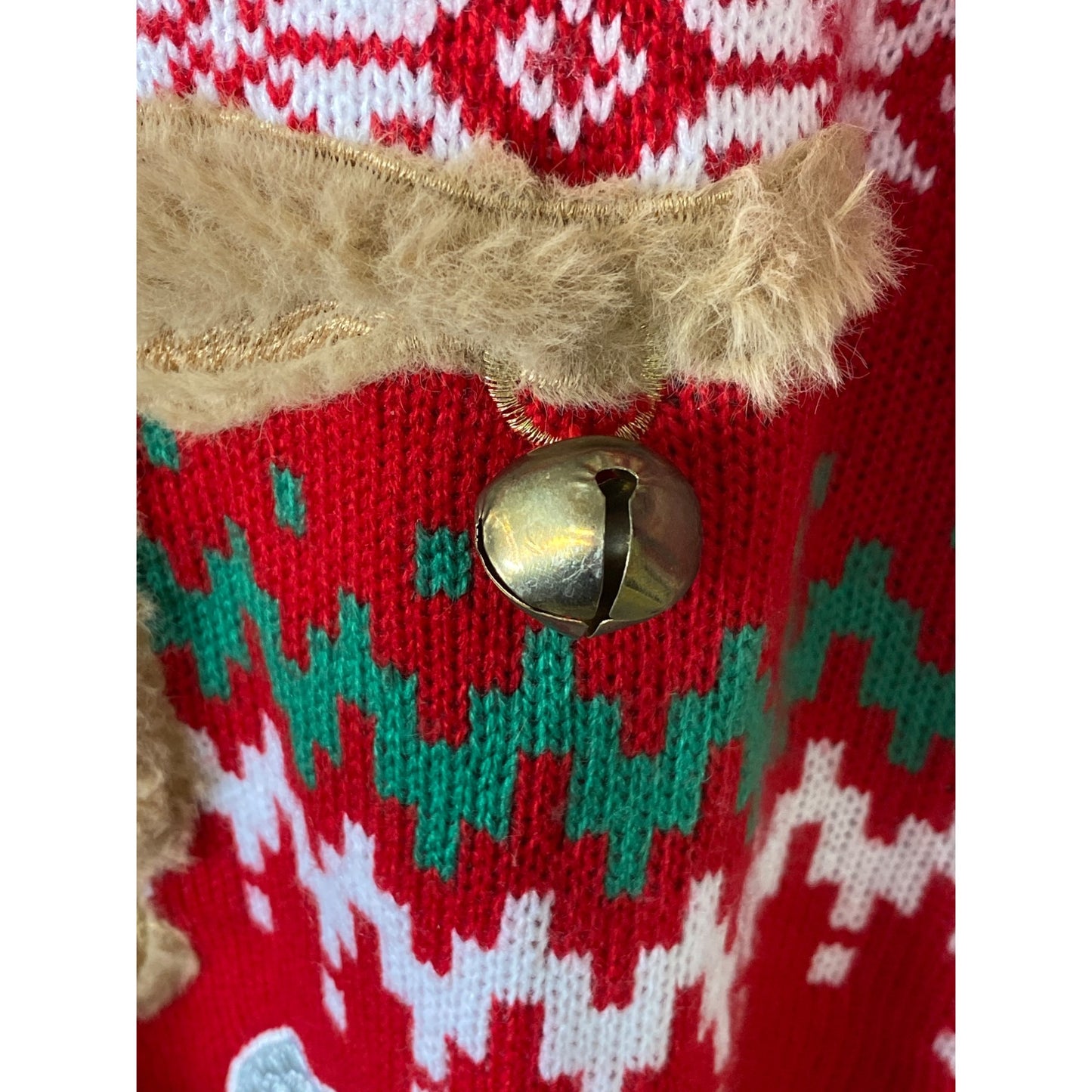 Jolly Sweaters Ugly Christmas Sweater L Red Goats & Snowflakes Design