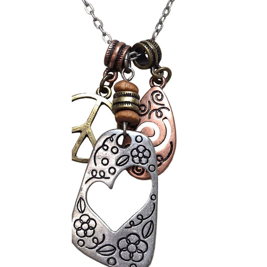 Mixed Metal Pendant Necklace Lia Sophia