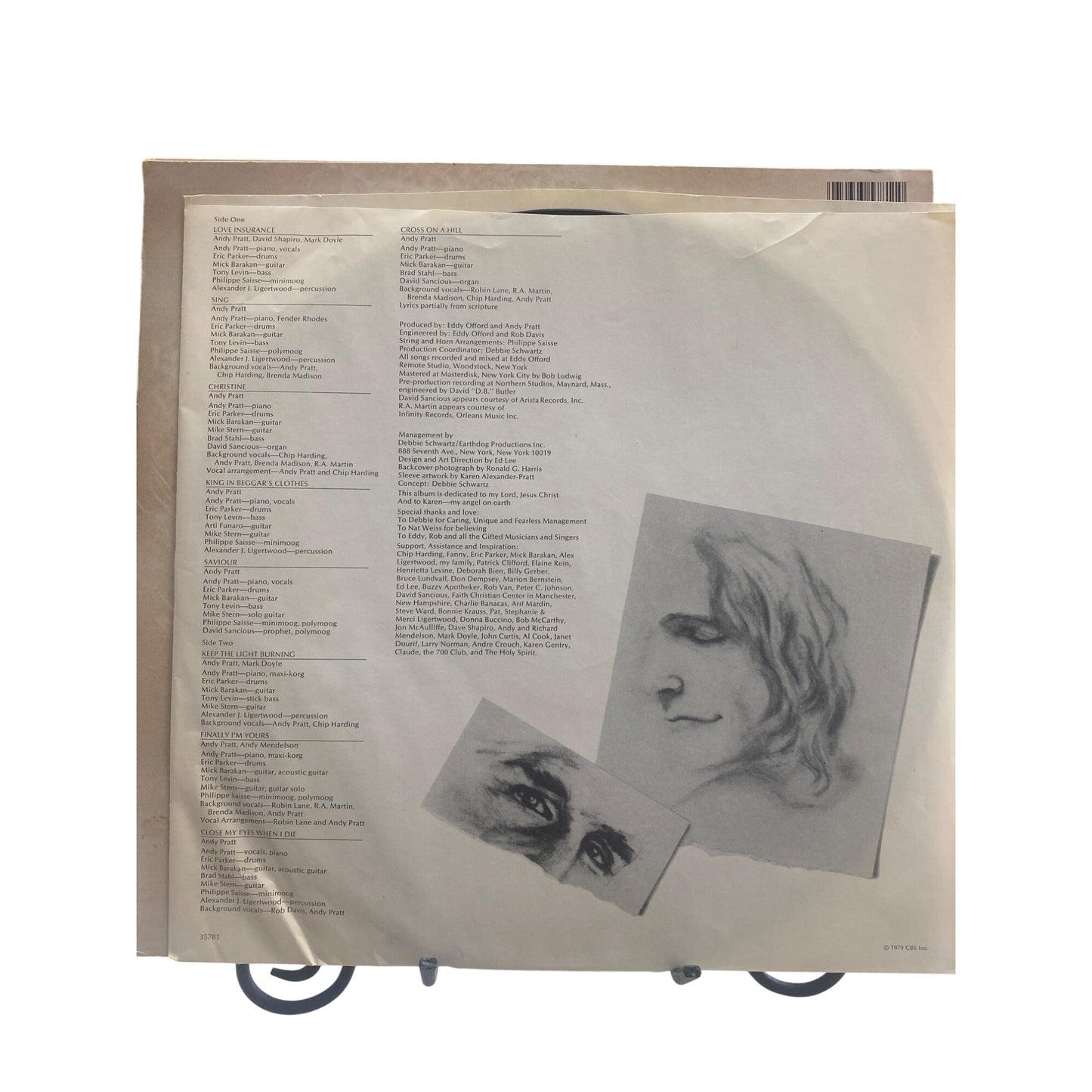 Andy Pratt Motives Vinyl Record Album 1979 Rock Elektra 12" LP