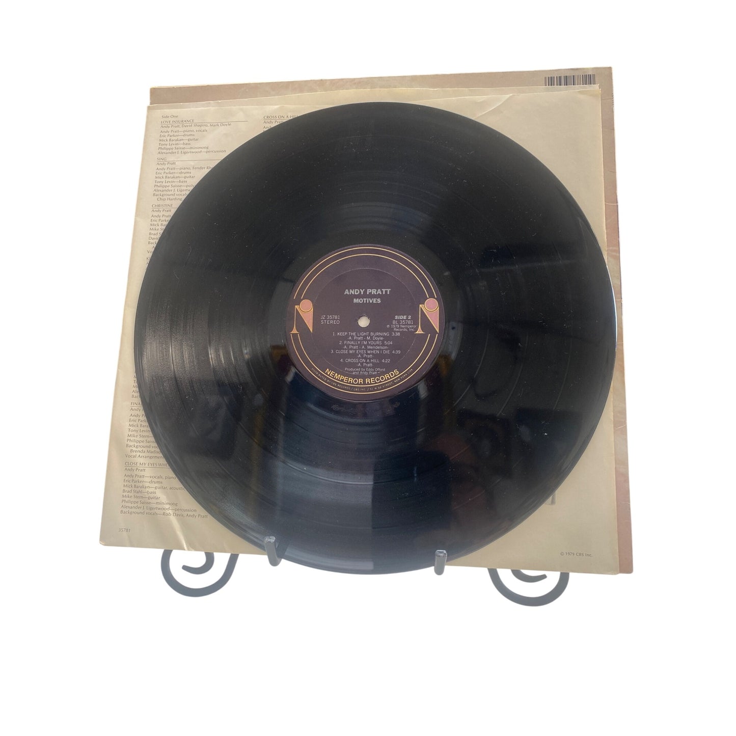 Andy Pratt Motives Vinyl Record Album 1979 Rock Elektra 12" LP