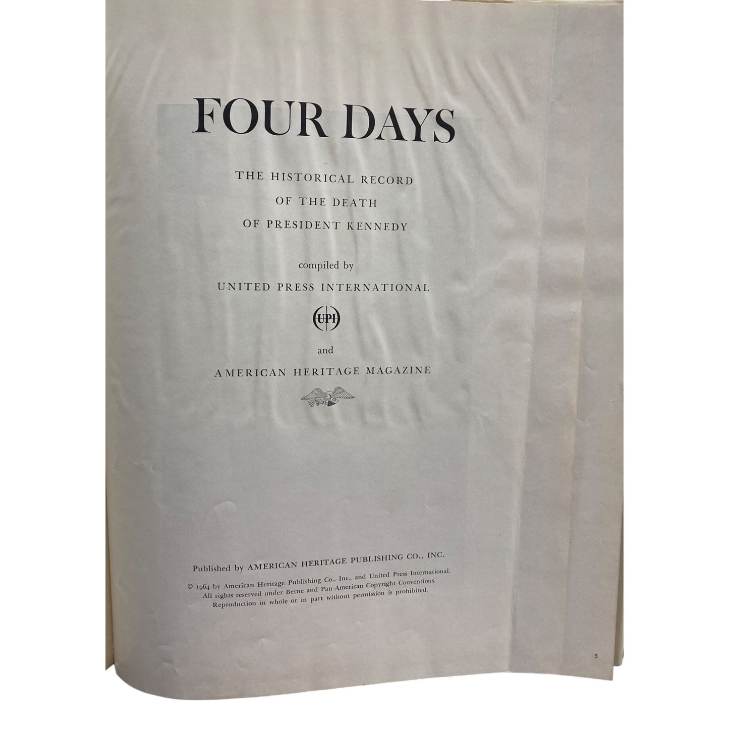 Four Days: Historical Record Of The Death Of President Kennedy Hardcover Book