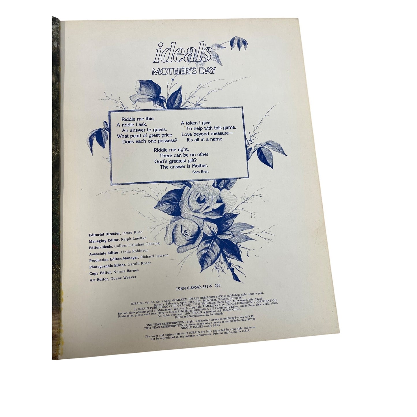 Ideals Mothers Day Magazine 1967 Edition