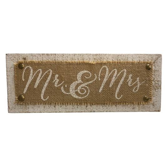 Mr & Mrs  & Wood Table Sign