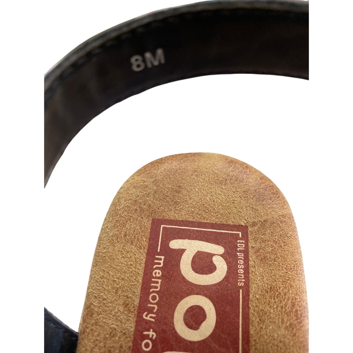 Pop Memory Foam Black Wedge Sandals 8M