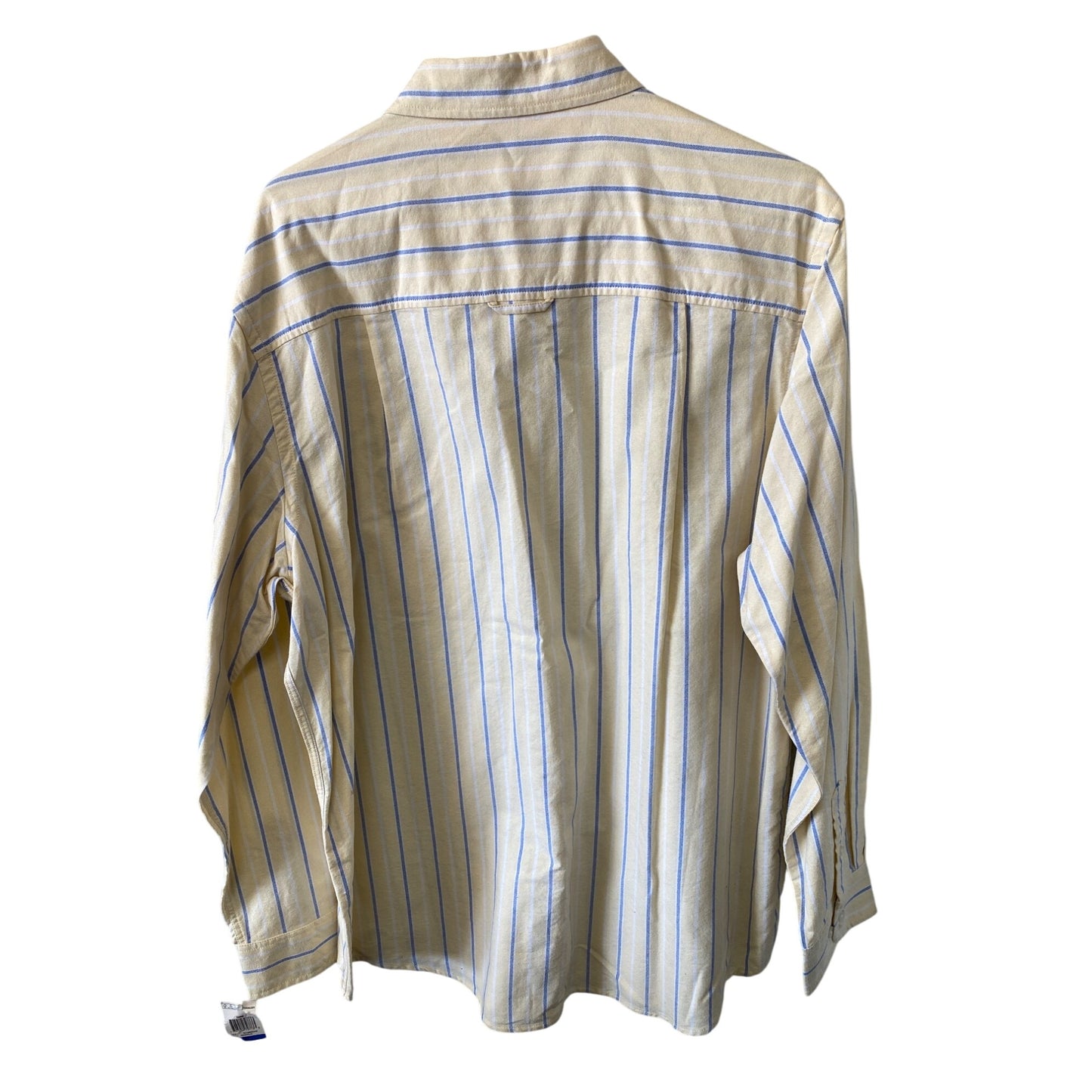 Club Room Mens XL Yellow & Blue Striped Long Sleeve Button-Up Shirt