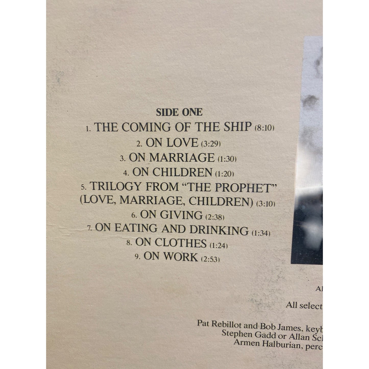 The Prophet Kahlil Gibran Richard Harris Vinyl LP 1974 Arif Mardin Atlantic Records Stereo 2 Sides