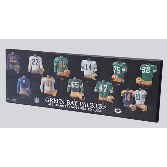 Green Bay Packers Team Uniform Evolution Wall Art