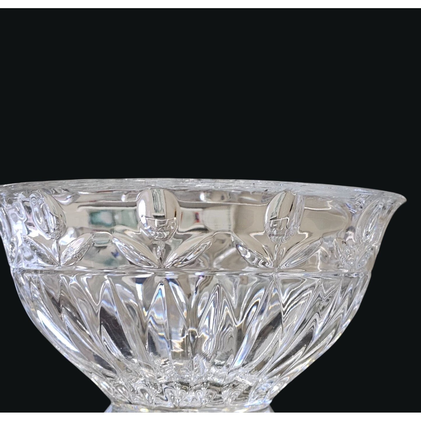 Block Tulip Garden Crystal Bowl