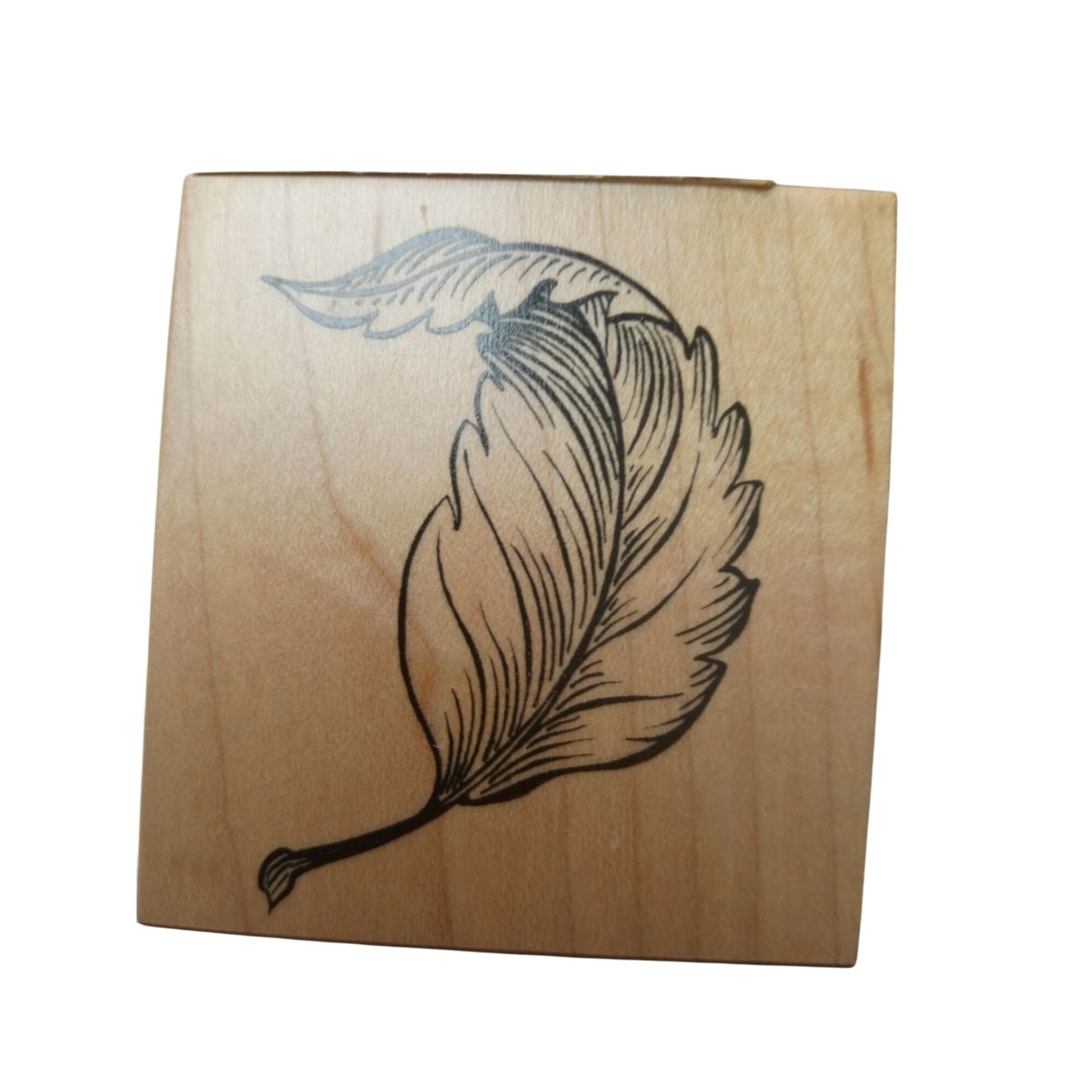 Rubber Stamp Basket Leaf