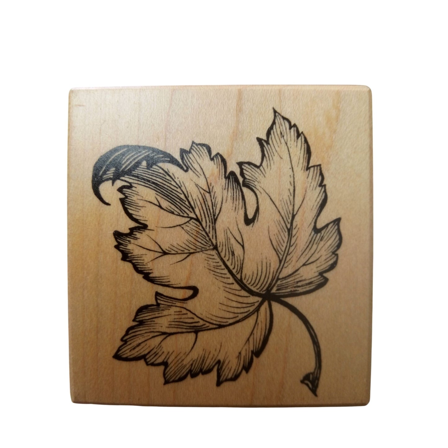 Rubber Stamp Basket Leaf