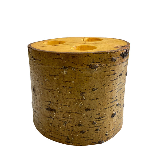 Log Candle Holder