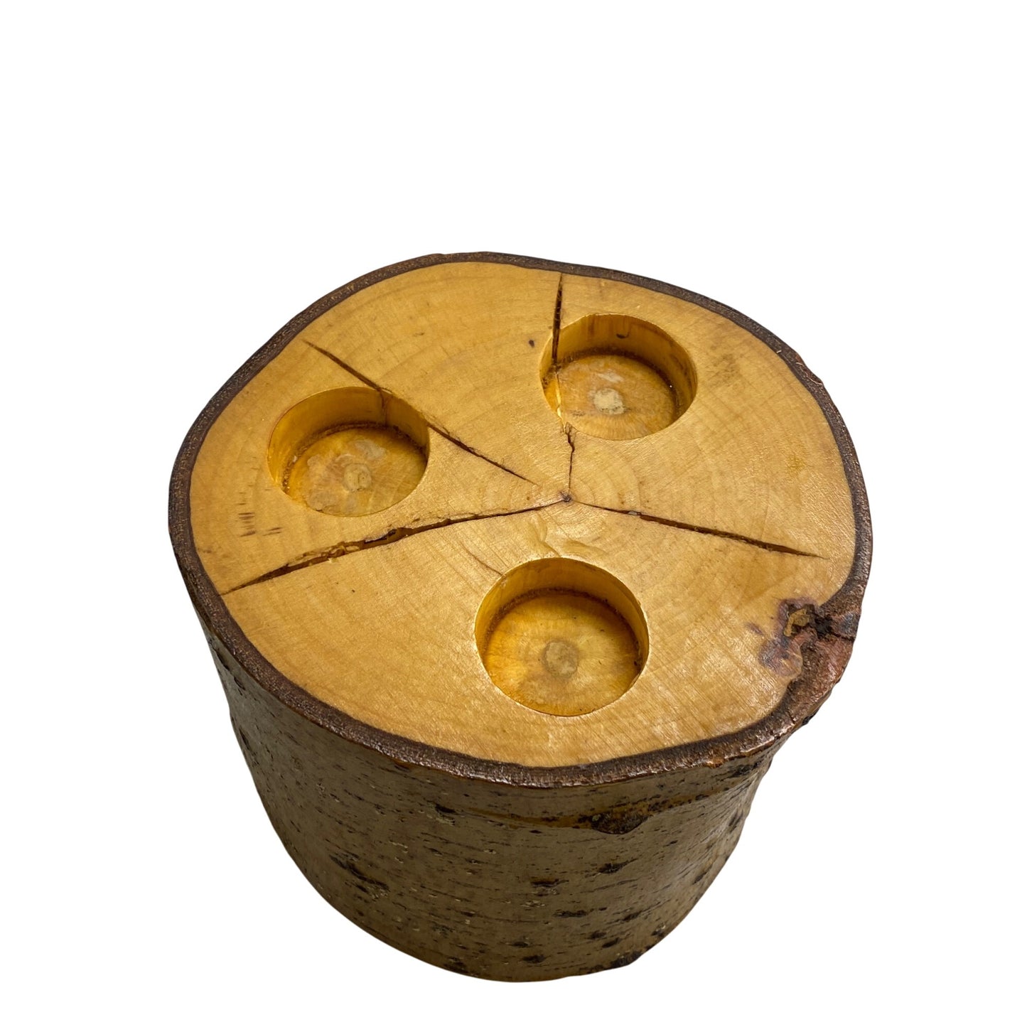 Log Candle Holder