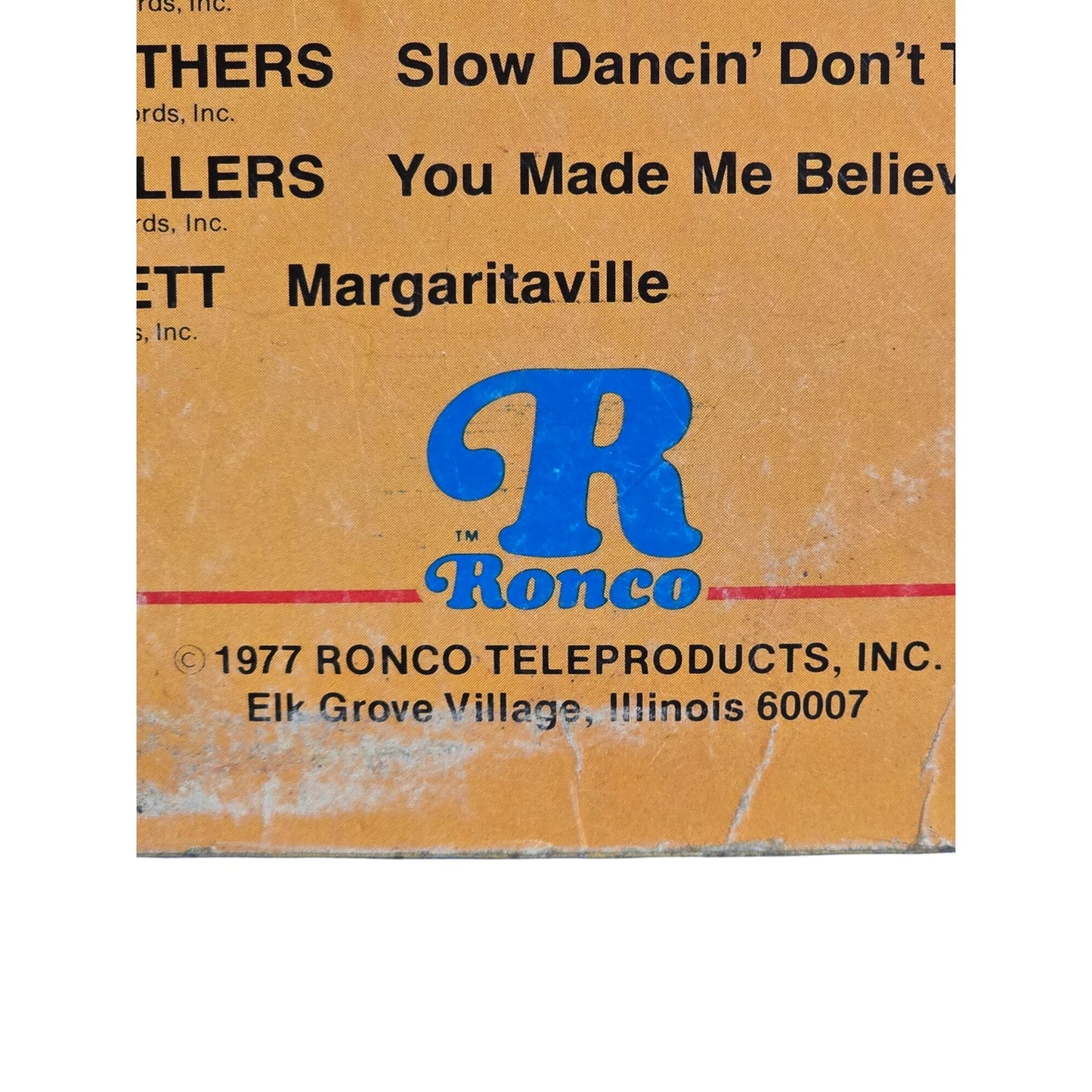 Vintage 1977 Solid Gold Vinyl Ronco Record Compilation With Million Selling Hits & Record Vacuum