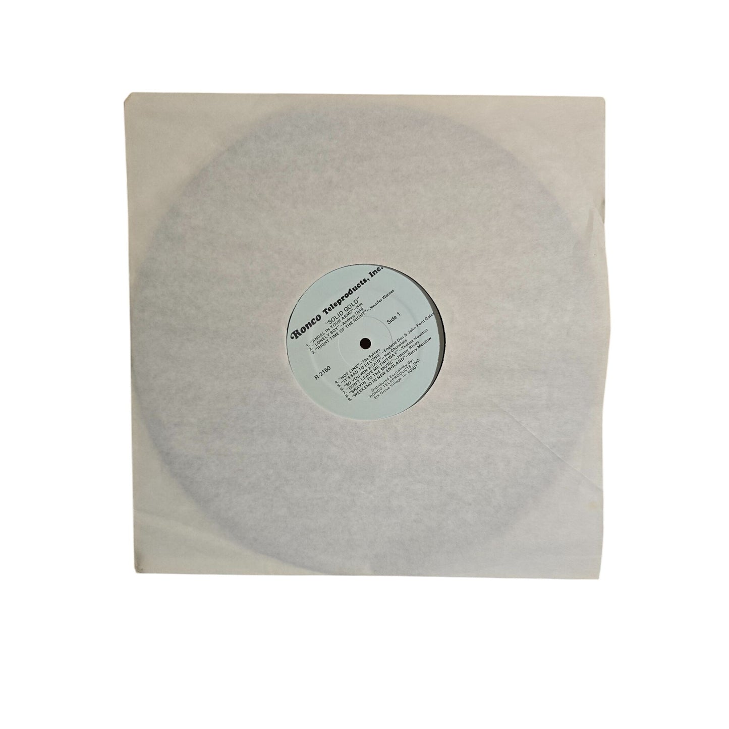 Vintage 1977 Solid Gold Vinyl Ronco Record Compilation With Million Selling Hits & Record Vacuum