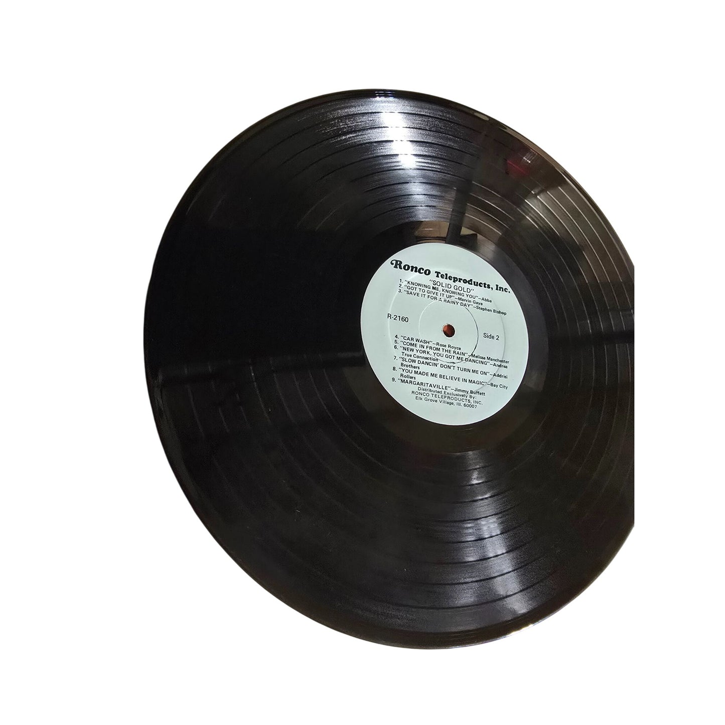 Vintage 1977 Solid Gold Vinyl Ronco Record Compilation With Million Selling Hits & Record Vacuum