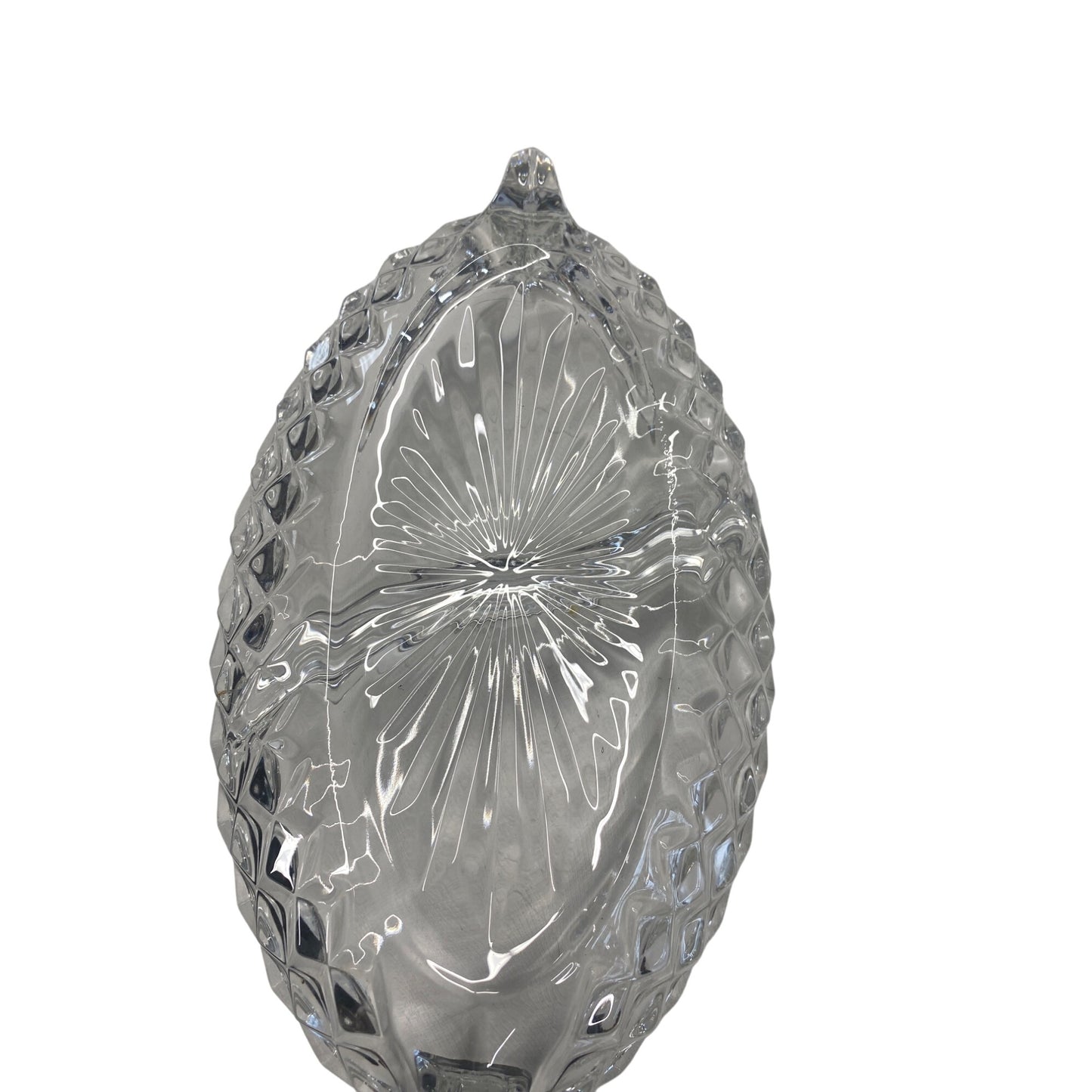 Vintage Clear Glass Divided Relish Dish With Handles Oval Shape 12-Inch Intricate Pattern Elegant Serveware For Dining & Entertaining