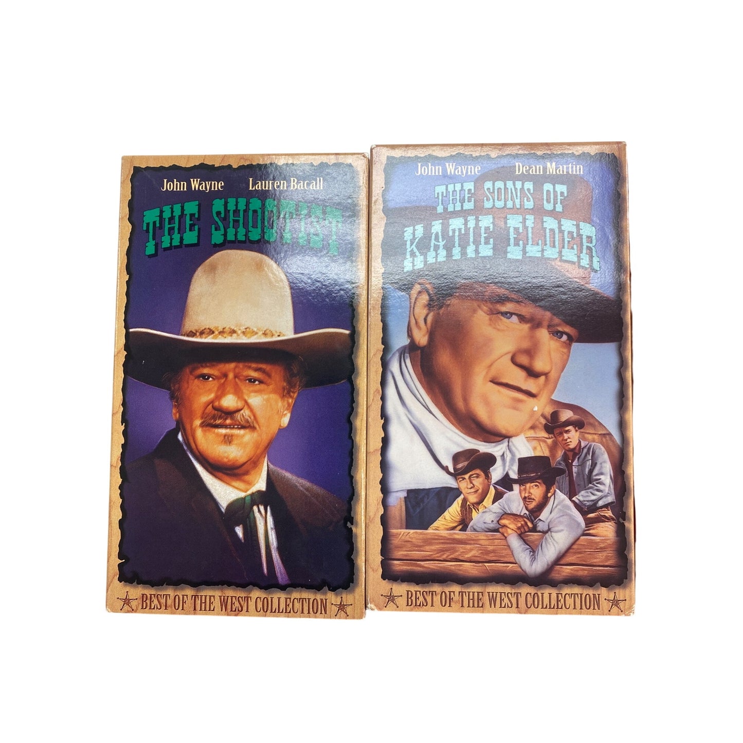 John Wayne VHS Movie Collection 8 Tapes Classic Westerns Best Of The West & More Vintage Video Lot