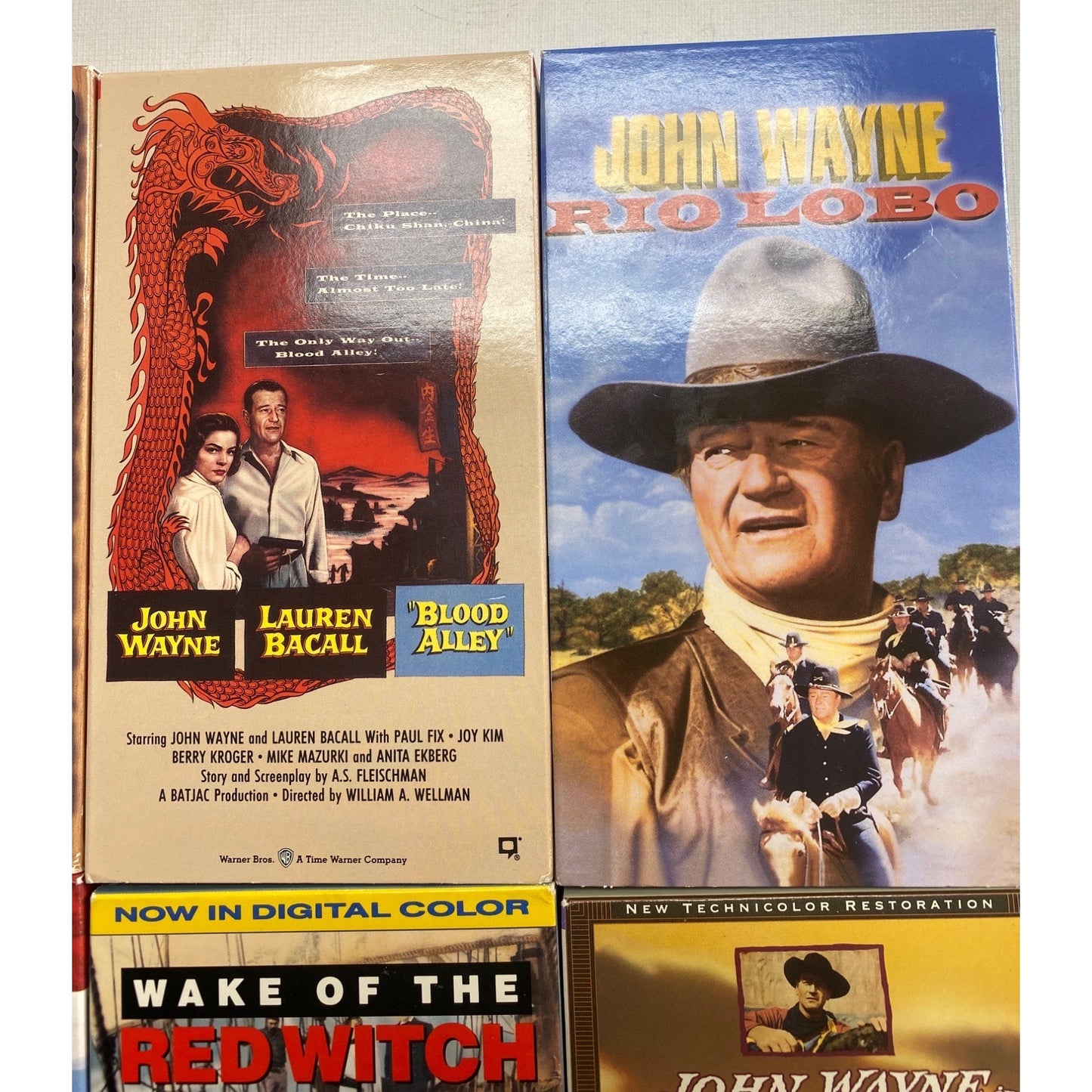 John Wayne VHS Movie Collection 8 Tapes Classic Westerns Best Of The West & More Vintage Video Lot