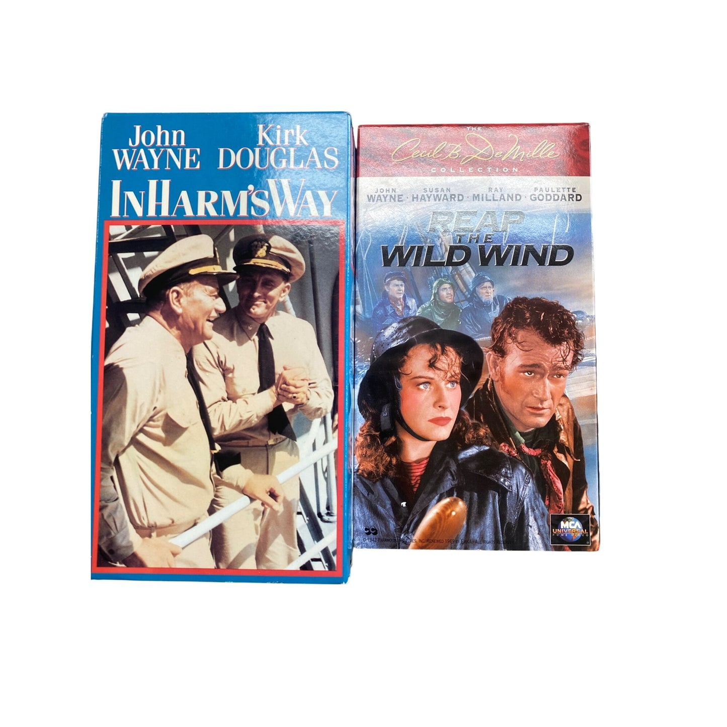 John Wayne VHS Movie Collection 8 Tapes Classic Westerns Best Of The West & More Vintage Video Lot