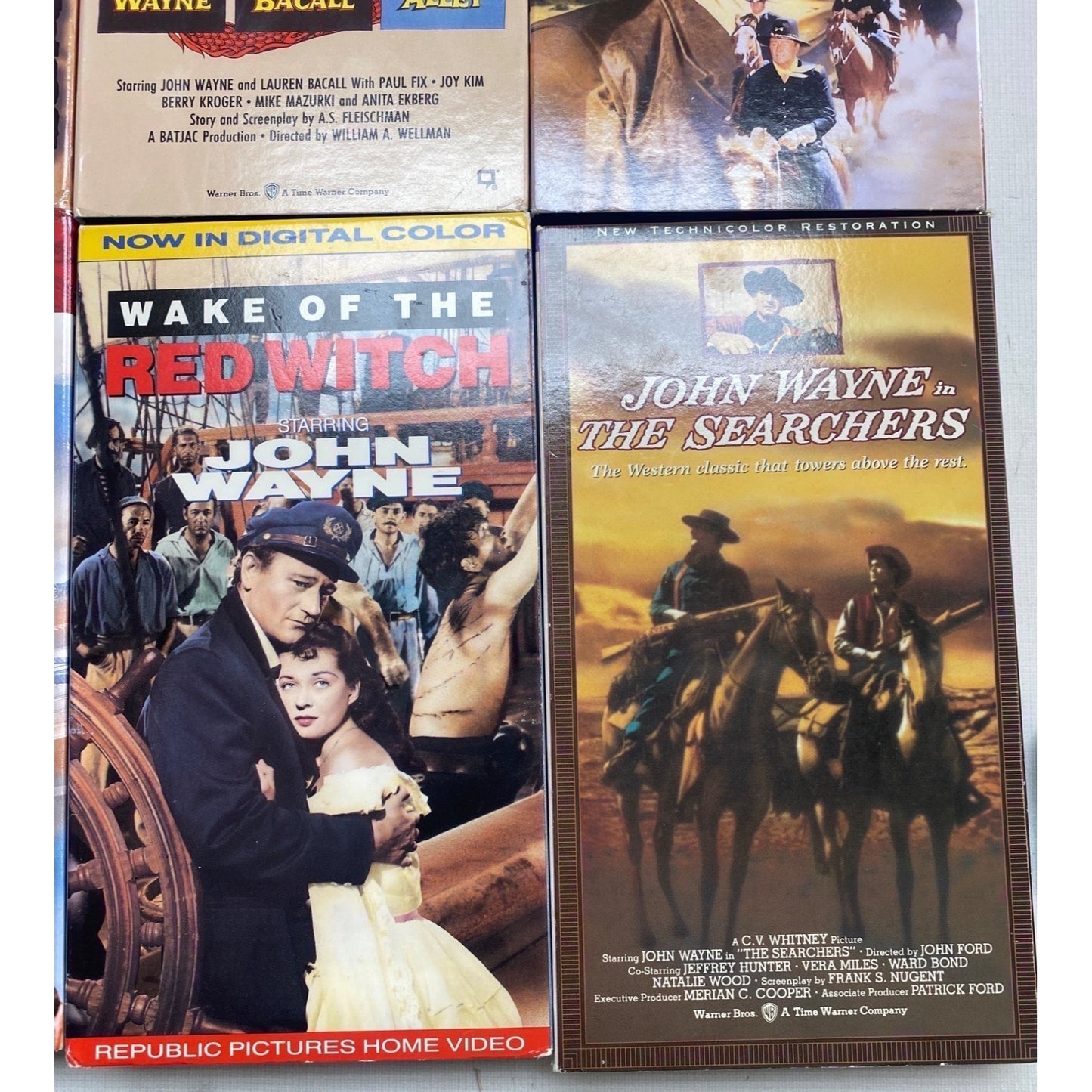 John Wayne VHS Movie Collection 8 Tapes Classic Westerns Best Of The West & More Vintage Video Lot
